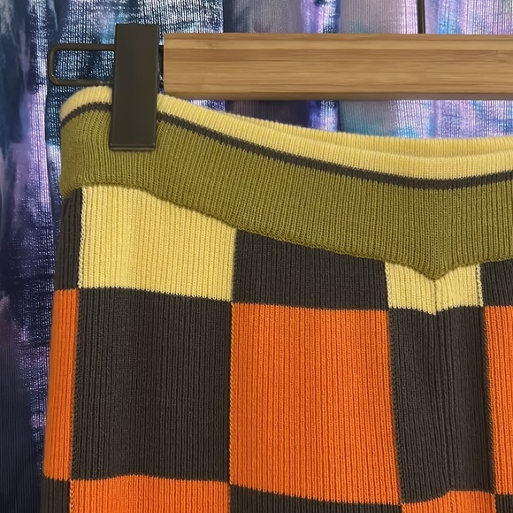 NWOT Checkerboard Pant: Papaya Check -Backbeat - Picture 2 of 7